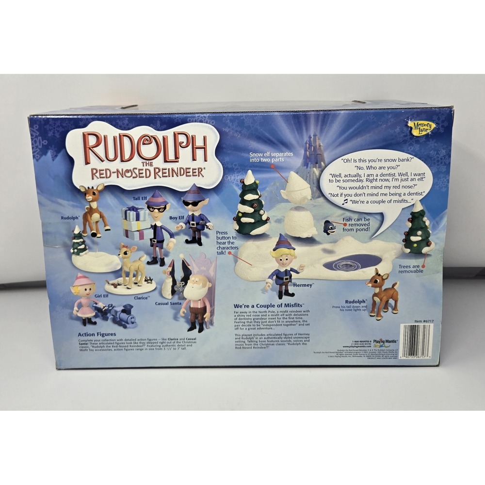 Rudolph The Red-Nosed Reindeer "We're A Couple of Misfits" Talking Play Set~NEW - Picture 6 of 6